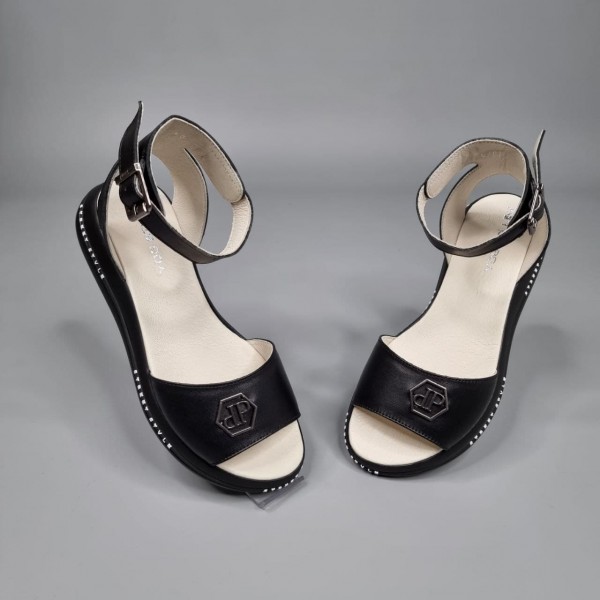 Жіночі босоніжки Прада Блек 