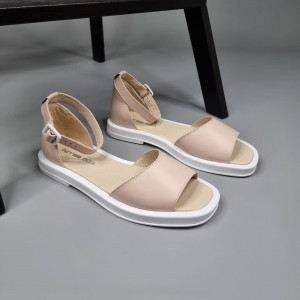 Жіночі босоніжки Деліс Пудра